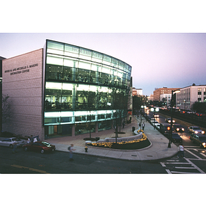 Marino Recreation Center and Huntington Avenue in the evening