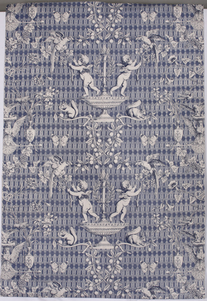 Blue Squirrel Toile