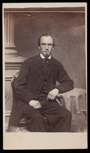 Studio portrait of an unnamed man, Boston, Mass., ca. 1858-1863
