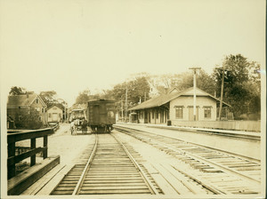View of the New York, New Haven and Hartford Railroad, Weymouth Landing Station, Weymouth, Mass., undated
