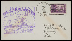 United States Navy, U.S.S. Monaghan correspondence stamp