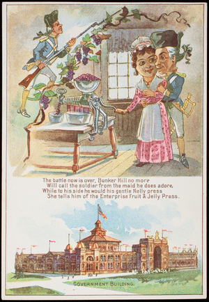 Trade card, Enterprise Fruit, Wine and Jelly Press, Enterprise Manufacturing Co. of Pa., Third and Dauphin Streets, Philadelphia, Pennsylvania