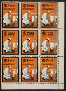Sheet of Longman & Martinez Paint stamps, Longman & Martinez, New York, New York, undated