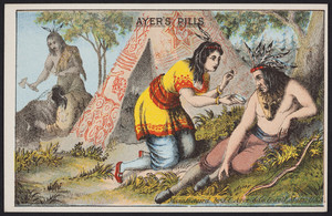 Trade card for Ayer's Pills, manufactured by J.C. Ayer & Co., Lowell, Mass., undated