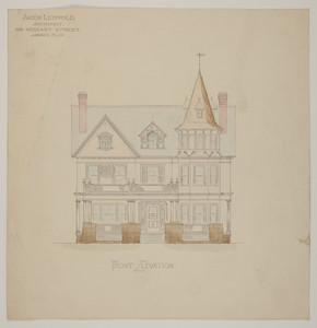 Front elevation for two-and-a-half story dwelling, undated
