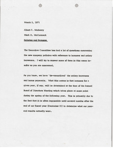 Memorandum from Mark H. McCormack to Albert F. Mulberry