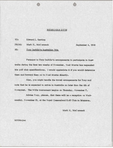 Memorandum from Mark H. McCormack to Edward J. Keating