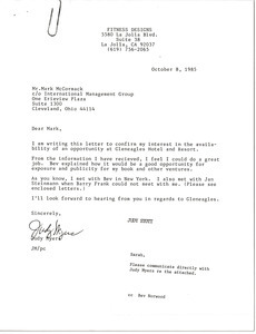 Letter from Judy Myers to Mark H. McCormack