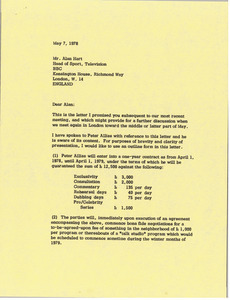 Letter from Mark H. McCormack to Alan Hart