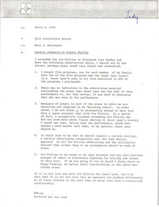 Memorandum from Mark H. McCormack to Richard R. Alford and Dick Button