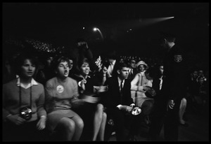 Audience members at the Beatles concert at the Washington Coliseum