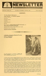Newsletter of the Association for Gravestone Studies. Vol. 10, no. 2