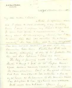 Letter from Joseph Lyman to Catherine Lyman and Annie Jean Lyman
