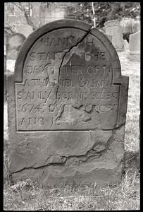 Gravestone of Hannah Stanly (1681), Ancient Burying Ground