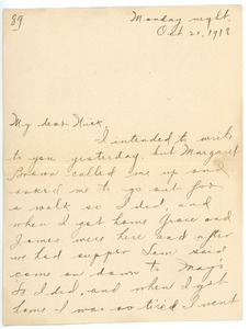 Letter from Letitia Crane to Frank F. Newth