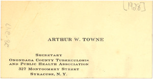 Arthur W. Towne business card