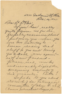 Letter from Nora E. Waring to W. E. B. Du Bois