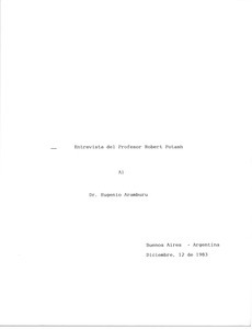 Pedro Aramburu oral history with Robert A. Potash: notes and transcript