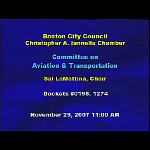Committee on Aviation and Transportation meeting recording, November 29, 2007