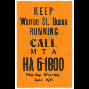 Flier to keep Warren St. buses running