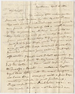 Benjamin Silliman letter to Edward Hitchcock, 1832 April 14