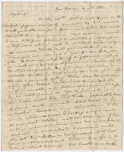 Benjamin Silliman letter to Edward Hitchcock, 1825 August 6