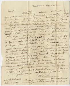 Benjamin Silliman letter to Edward Hitchcock, 1818 March 1