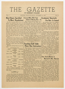The gazette of Amherst College, 1943 November 12