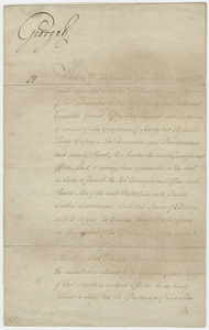 Military orders issued by King George III, 1789 July 3