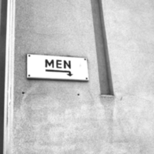 Men's bathroom sign