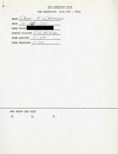 Citywide Coordinating Council daily monitoring report for South Boston High School by Gene R. Greene, 1975 October 16