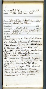 Tewksbury Almshouse Intake Record: Annise, Nellie