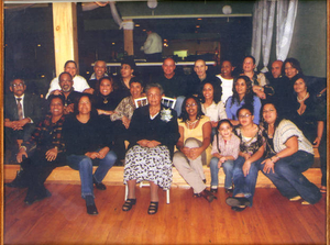 Family photo of Jenny Pimentel's 80th birthday party