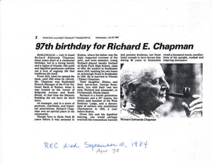 Richard Chapman's 97th birthday