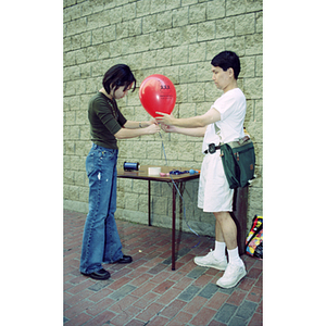 Balloon table at Labor Day Fair in Chinatown