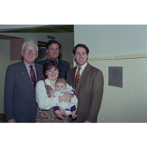 Harvey Krentzman and family members pose together at the Dodge Hall dedication ceremony