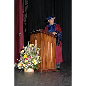 Dean of Bouvé College of Health Sciences, Stephen Zoloth, speaks at School of Nursing convocation