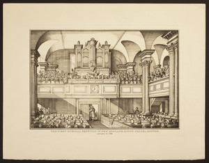 The first musical festival in New England, King's Chapel, Boston, January 10, 1786