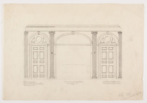 Dining room elevation, 1/2 inch scale, residence of F. K. Sturgis, "Faxon Lodge", Newport, R.I.