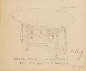 "Round Table of Mahogany"