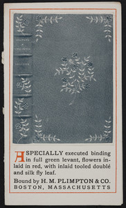 Brochure for H.H. Plimpton & Co., 653 Atlantic Avenue, Boston, Mass. and Norwood, Mass., undated