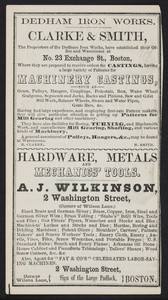 Advertisements for machinists, Boston, Mass., 1855