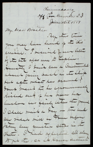 Admiral Silas Casey to Thomas Lincoln Casey, June 20, 1881