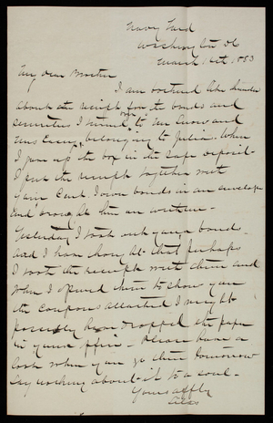 Admiral Silas Casey to Thomas Lincoln Casey, March 16, 1883