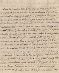 Letter from Hannah Winthrop to Mercy Otis Warren, 1 April 1774