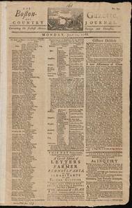 The Boston-Gazette, and Country Journal, 11 July 1768