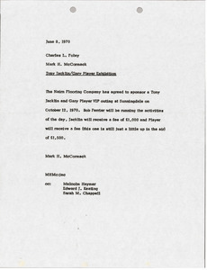 Memorandum from Mark H. McCormack to Charles L. Foley