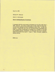 Memorandum from Mark H. McCormack to Michael W. Halstead