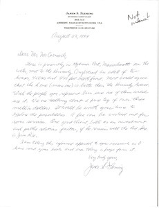 Letter from James S. Fleming to Mark H. McCormack