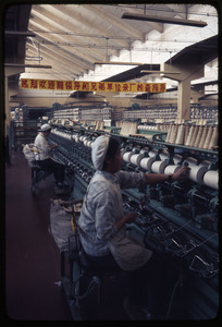 Cotton Mill No. 2: women at spindles on rolling chair